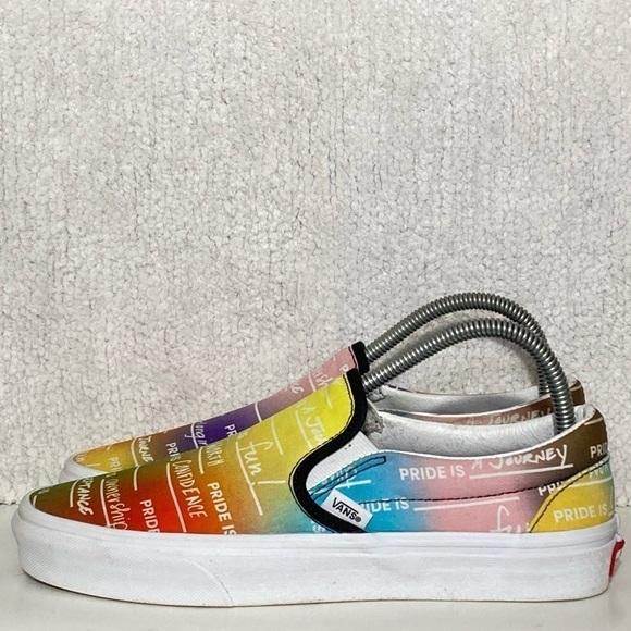Vans Pride Rainbow Unisex OfftheWall Slip On Sneakers Shoes SZ US M 7 & W 8.5 - Picture 2 of 11